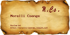 Morelli Csenge névjegykártya
